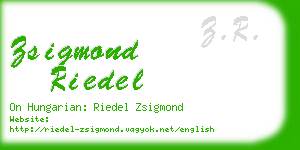 zsigmond riedel business card